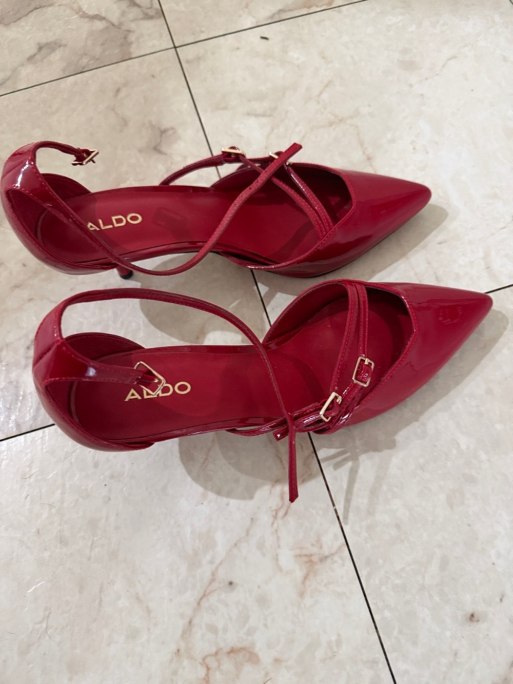 Also red kitten heels